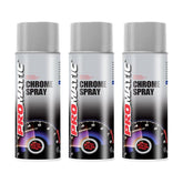 3X Promatic Chrome Spray Paint 400ml Spray Paint